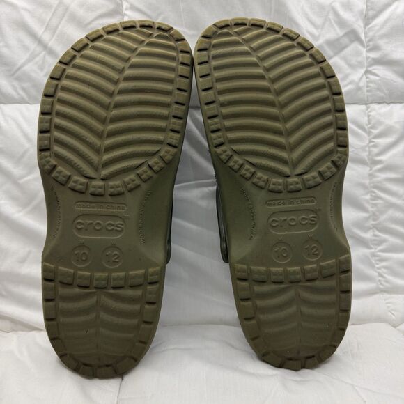 Crocs Unisex-Adult Classic Clogs Slip On Men 10 Women 12 Army Green Lightweight - Picture 8 of 8
